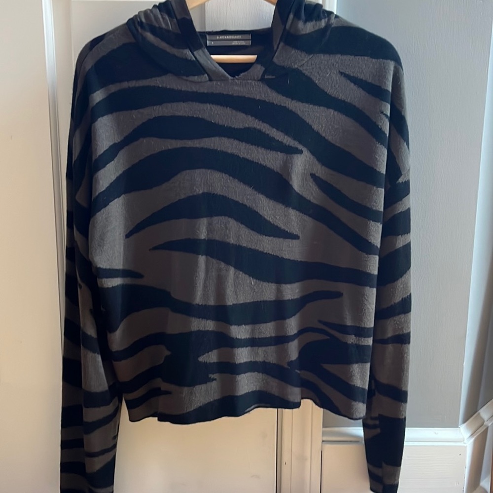 Anthropologie Hooded animal print sweater